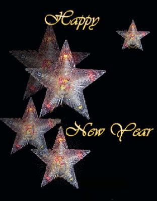 Gwiazdki z napisem Happy New Year